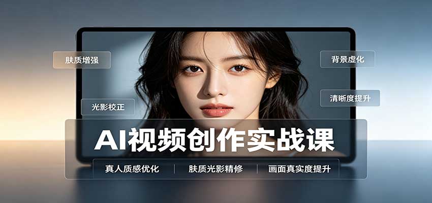 AI视频创作实战课:人物面部情绪调试,真人质感优化,提示词模板与变现方向-云创终点站